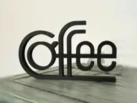 Enseigne rétro « Coffee » pour étagère — photo 2