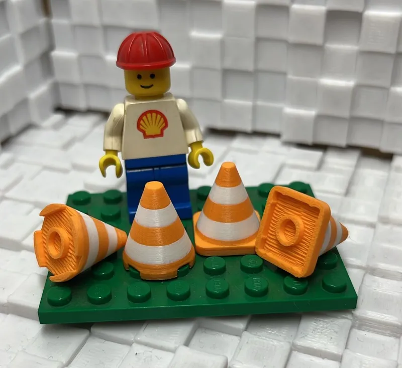 Traffic Cone "brick" compatible [L(e)go, Cobi...]
