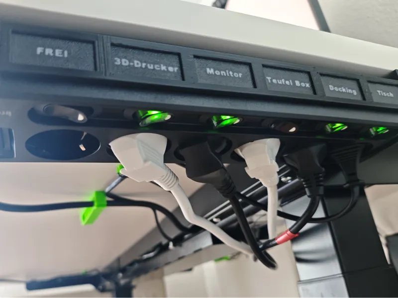 Uni Power Strip Label Steckdosenleiste Schild