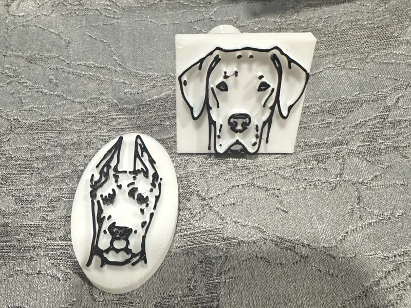 Great Dane ink stamps cropped and natural ear