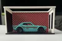 Brick wall garage diorama