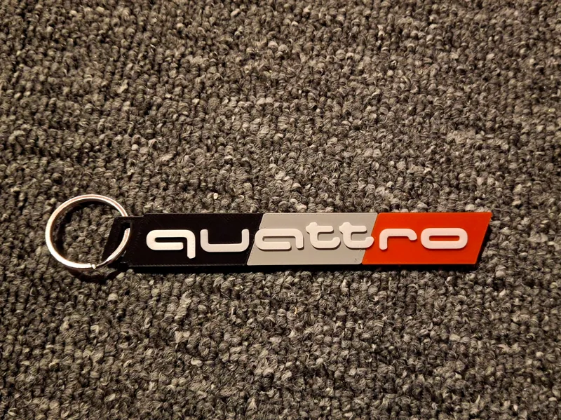 Audi Sport - Quattro Logo keyring / Wall art