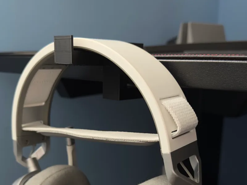 Minimalist Desk Headphone Hanger | Clamp-On Hook