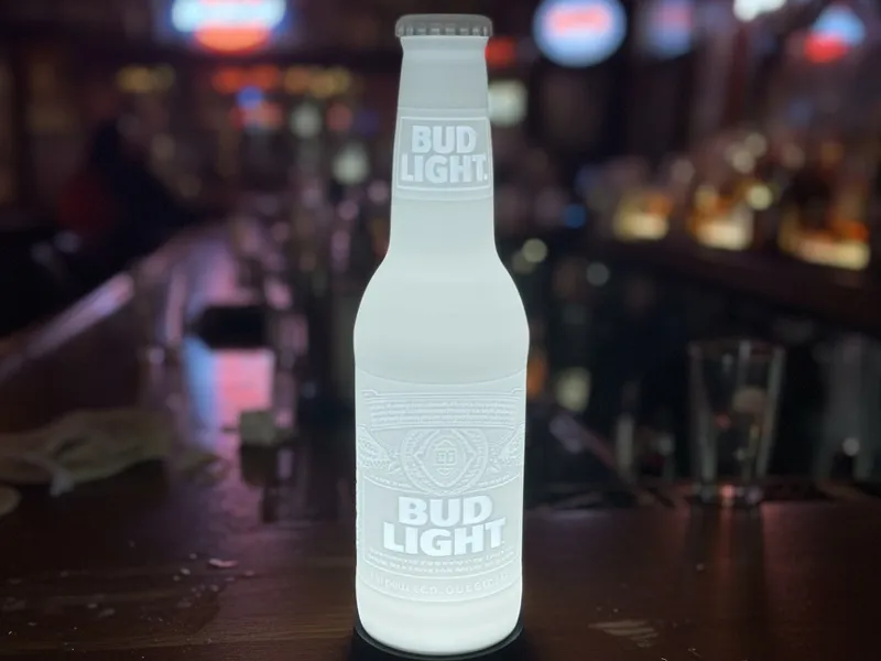 Bud Light Lighted Bottle (with bottle cap)