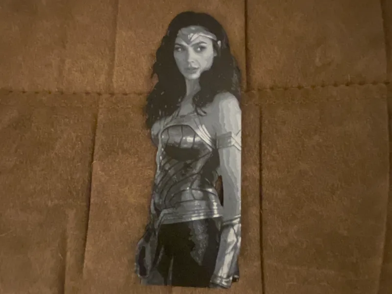 Wonder Woman '84 Hueforge Bookmark B&W