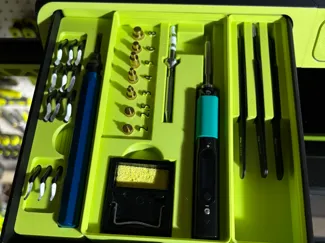 Gridfinity Pinecil storage tray for AMS riser V2