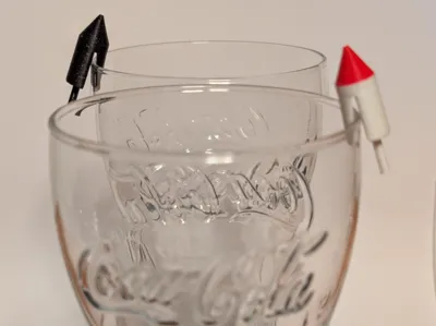 New Year's rocket glass marker