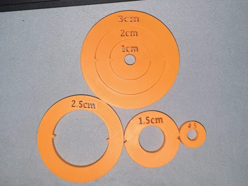 Seam allowance rolling gauge 2 discs (5 mm thick)