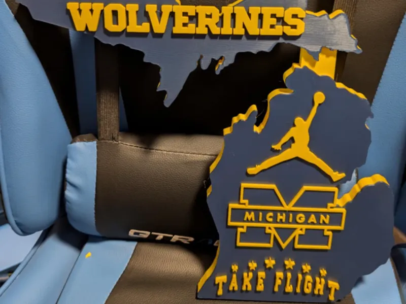 Michigan Wolverines Basketball Mitten display