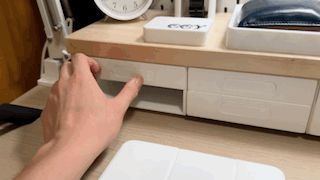 desk shelf / under desk drawer with gridfinity