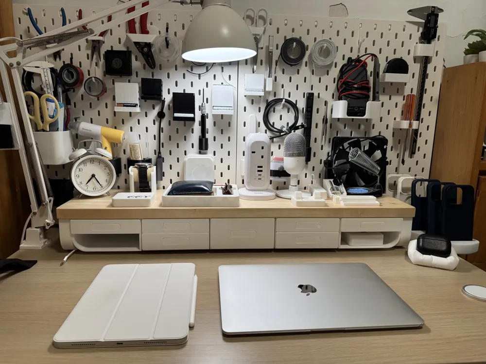 desk shelf / under desk drawer with gridfinity - Free 3D Print Model ...