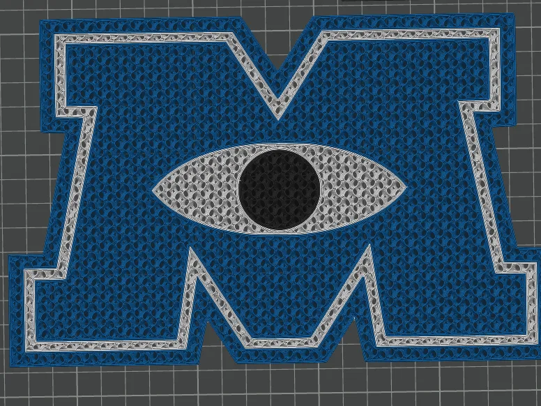 MONSTERS INC LOGO PIN BOARD