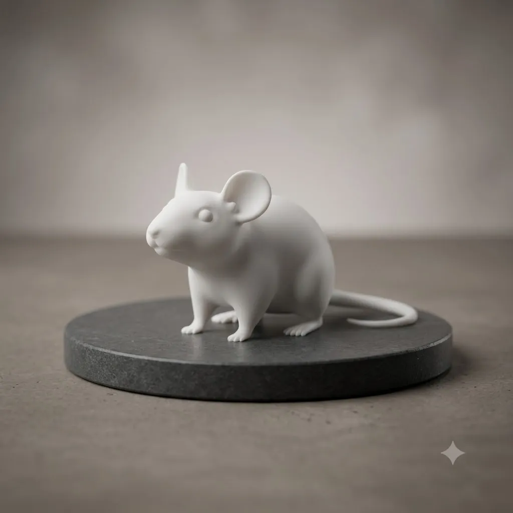 Topolino Realistico – Statuetta Decorativa di Topo view 2