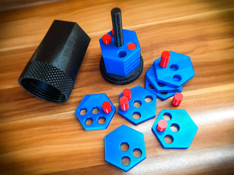 Hexa Dowel Puzzle- Christmas gift
