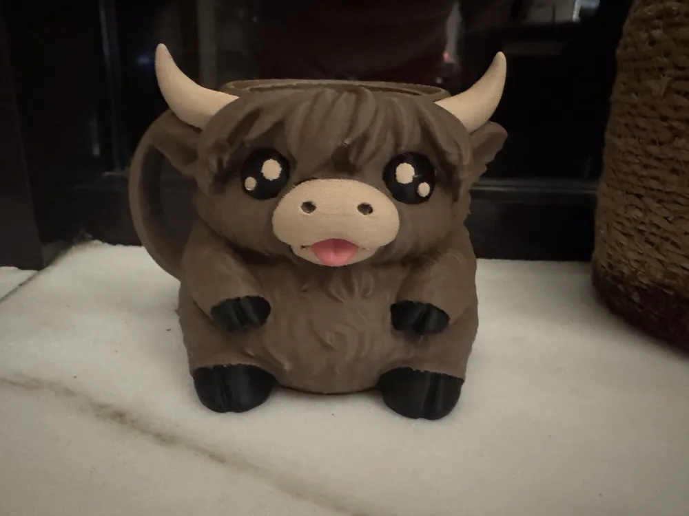 Highland Cow Can Holder - Free 3D Print Model - MakerWorld