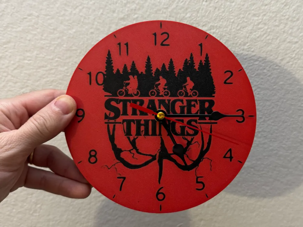 Stranger Things Clock - Free 3D Print Model - MakerWorld