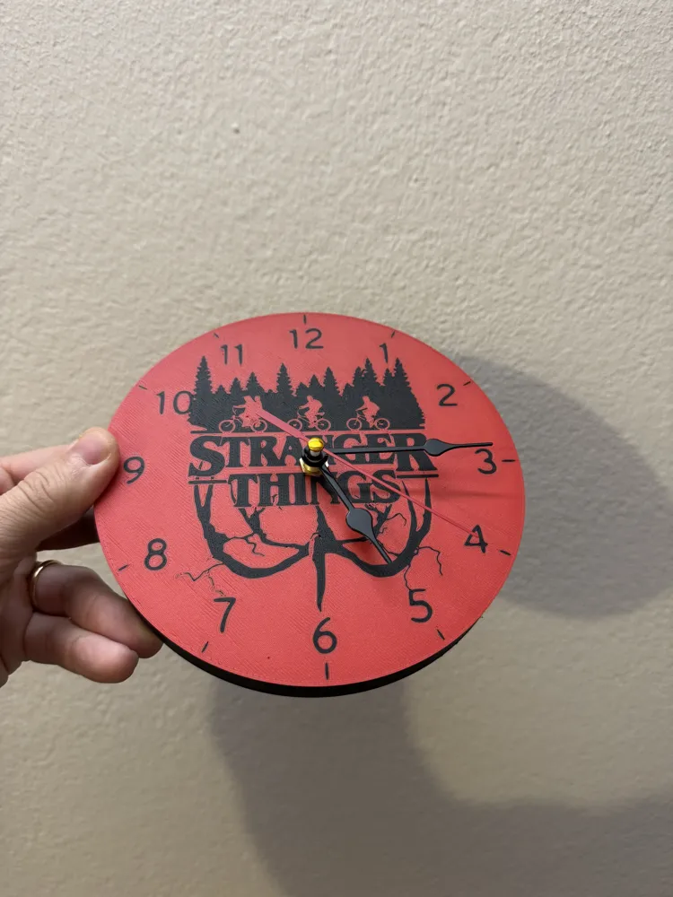 Stranger Things Clock - Free 3D Print Model - MakerWorld