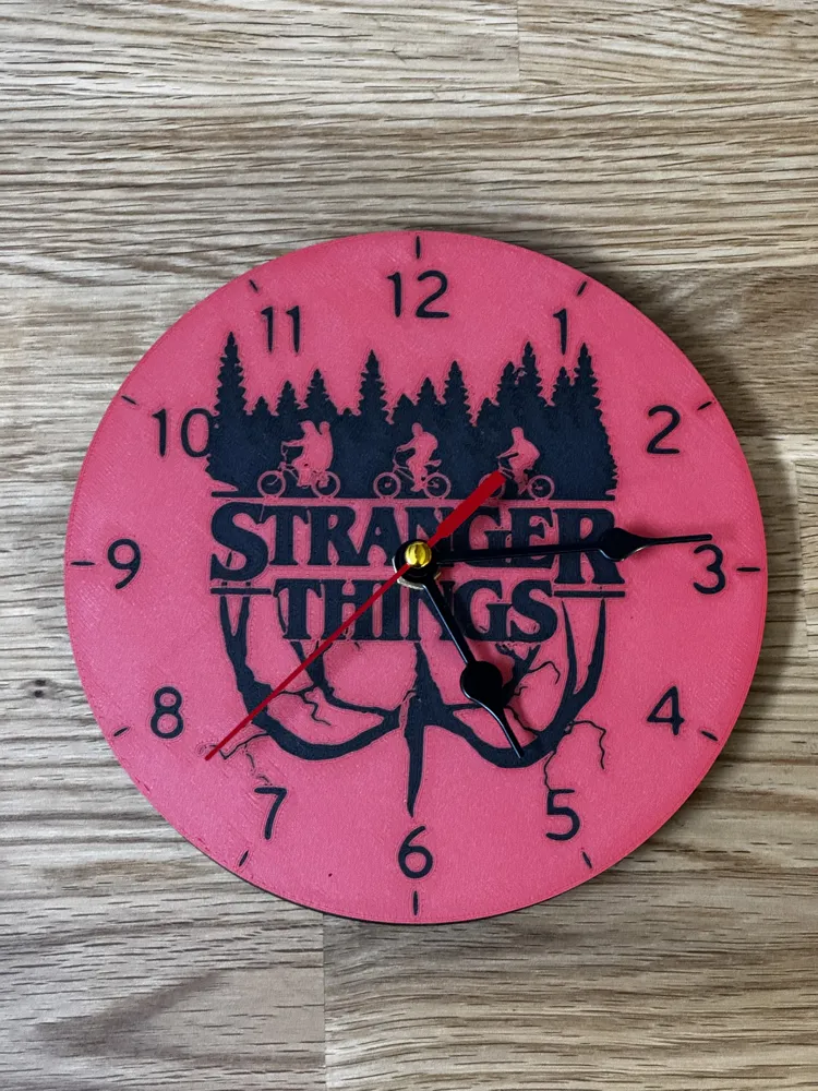 Stranger Things Clock - Free 3D Print Model - MakerWorld