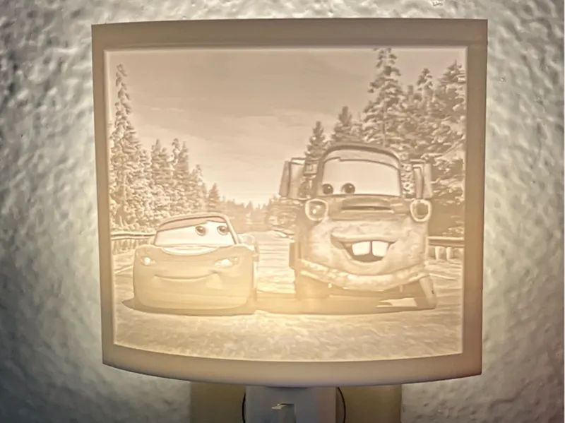 Cars Lithophane night light
