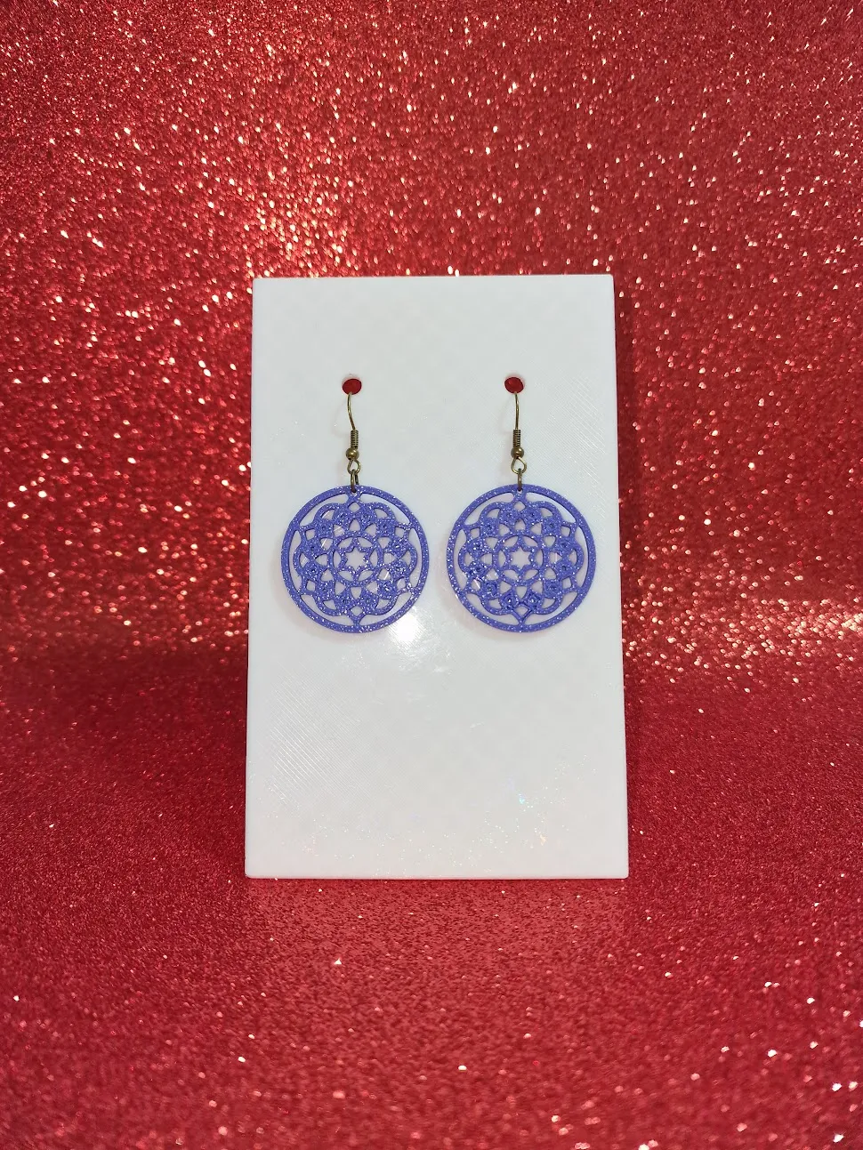 Mandala star earrings view 2
