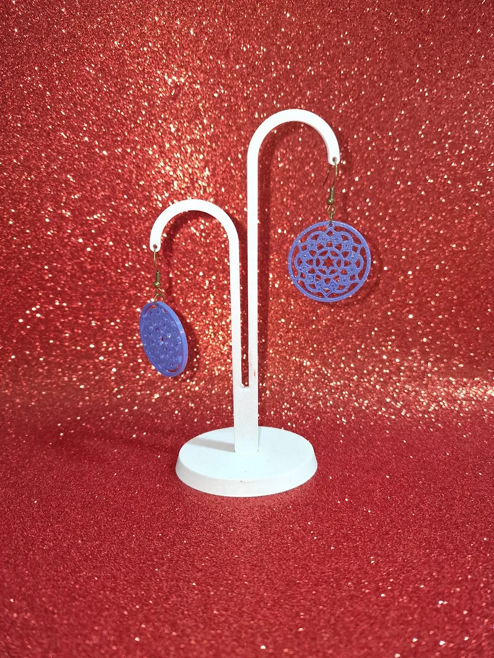 Mandala star earrings view 3