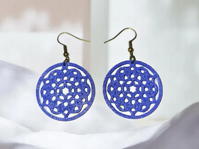 Mandala star earrings