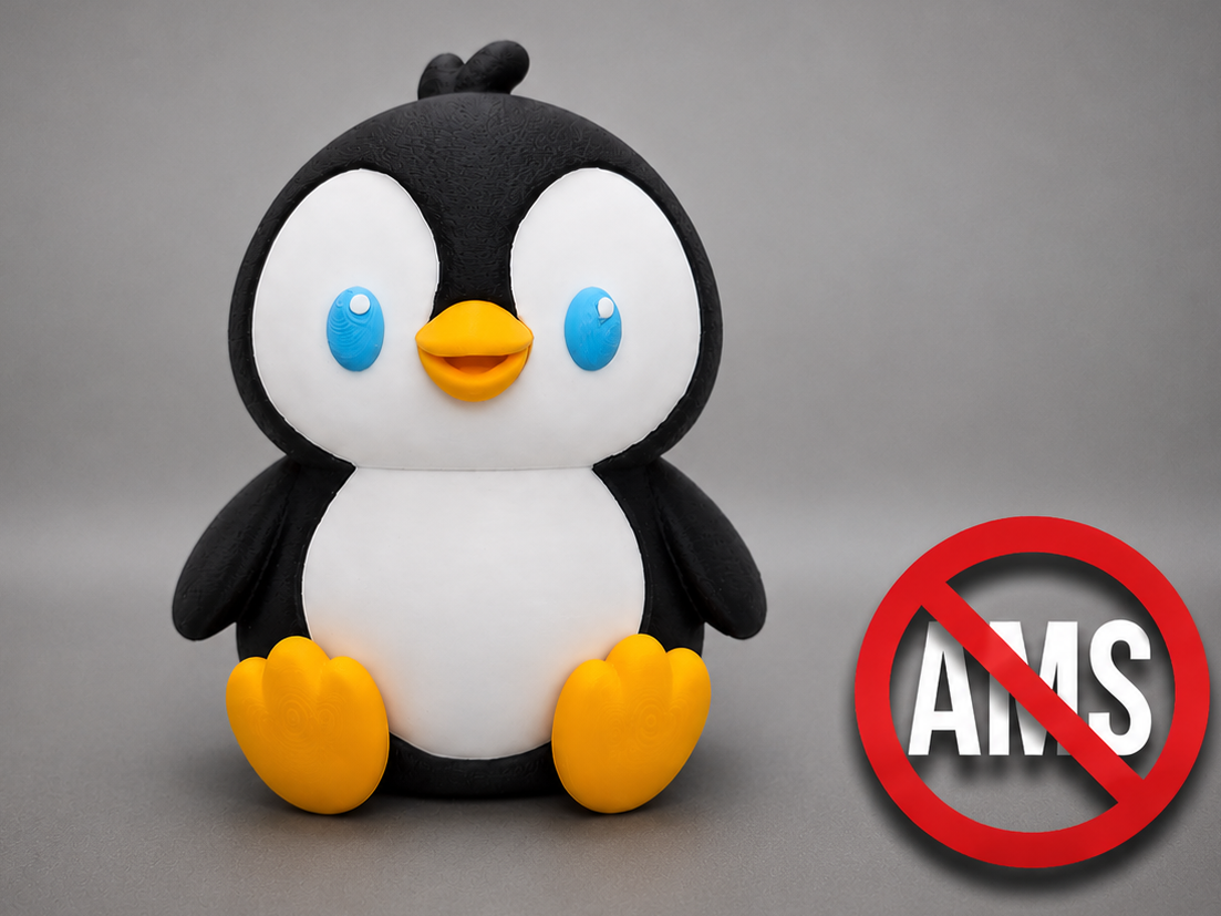 Fuzzy Penguin, No AMS, Multi-Part, Multi-Color