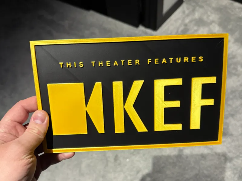 Kef Home Theater Sign