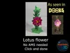 Lotus flower with vine
