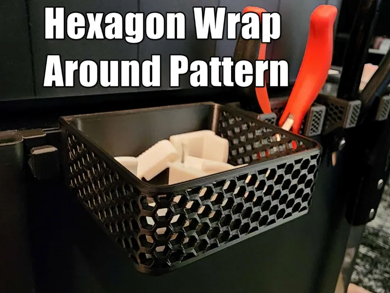 P1S Side Box - filament clip/dump box (Hexagon)