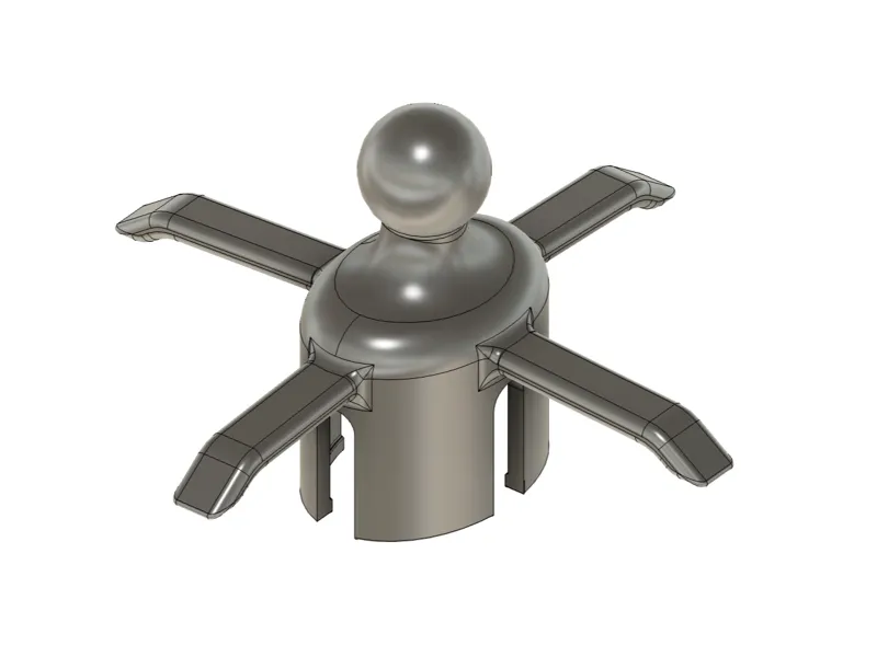 Adaptateur rotule 17 mm pour aérateurs Mercedes