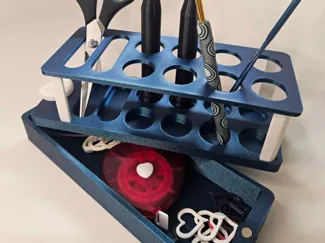 Crochet hook holder with hidden storage
