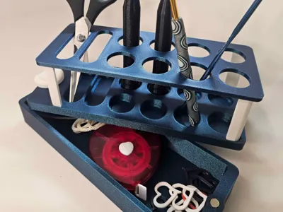 Crochet hook holder with hidden storage
