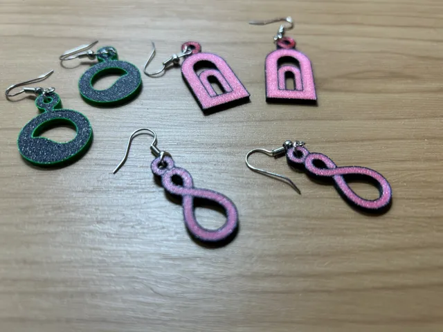 Pastel Modern 3D Printed Earrings