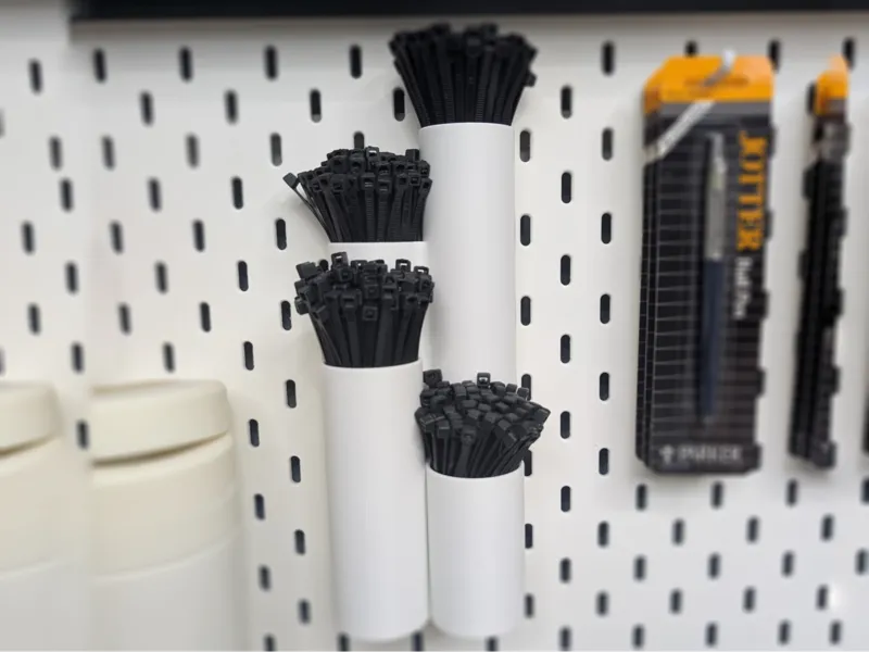 Stacked Zip Tie Organizer for IKEA Skadis