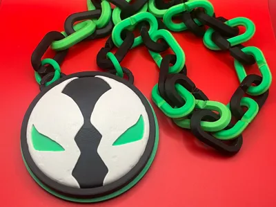 Oversized Spawn Logo Medallion & Chain