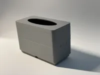 0.2mm layer, 2 walls, 15% infill, two pieces, no supports