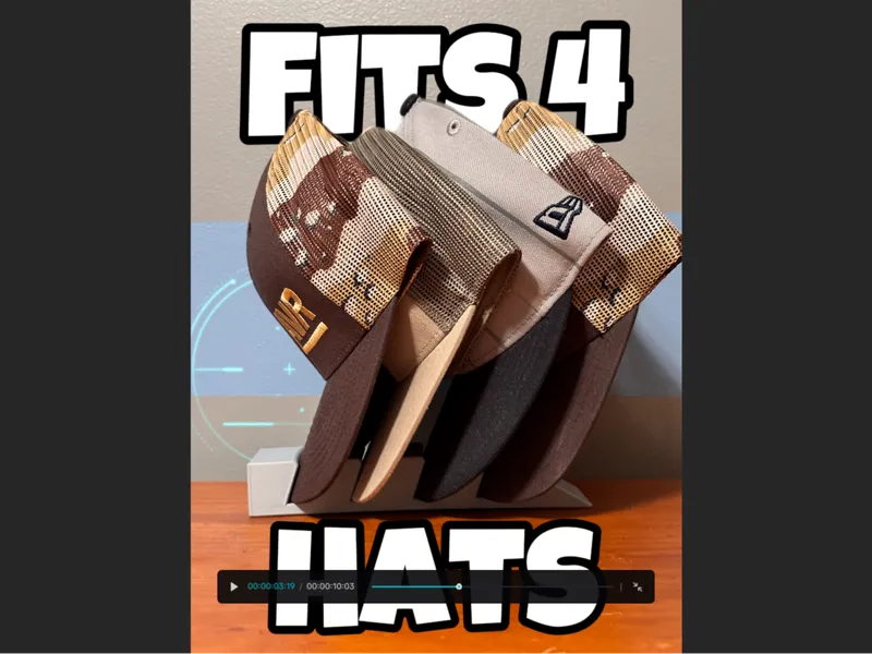 Quad Hat Stand - Hat Holder x4