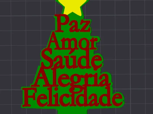 Arvore de Natal em portugues - Com base editavel