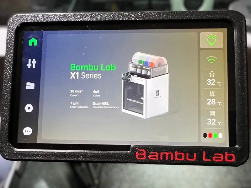 Bambu Lab X1 screen protection with SD Card cutout