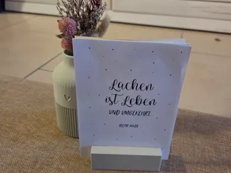 Kartenhalter für Karten mit Sprüche etc.