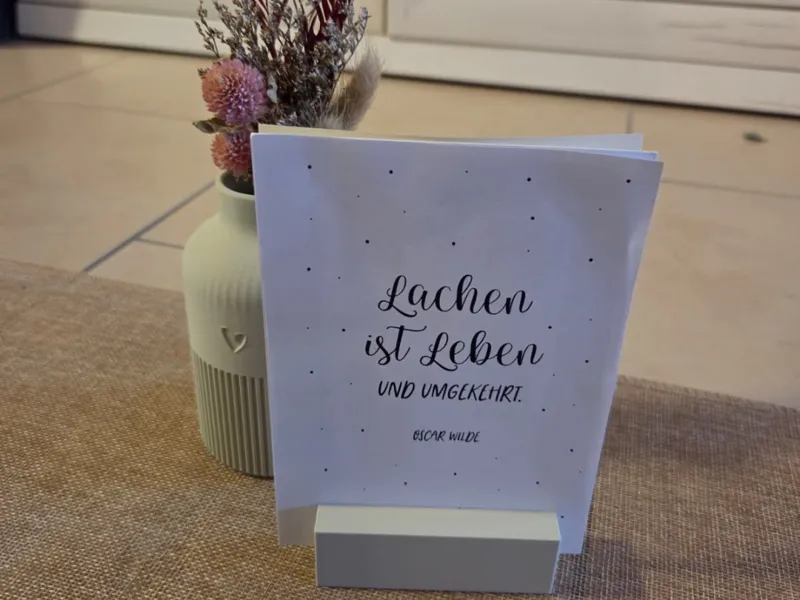 Kartenhalter für Karten mit Sprüche etc.