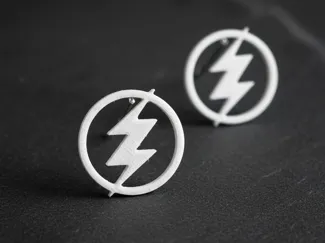 Aretes Logo Zoé (Rayo) - Impresión 3D