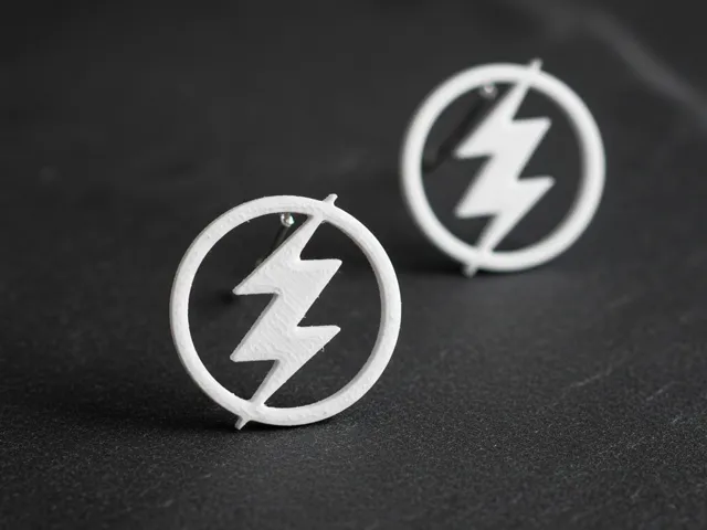 Aretes Logo Zoé (Rayo) - Impresión 3D