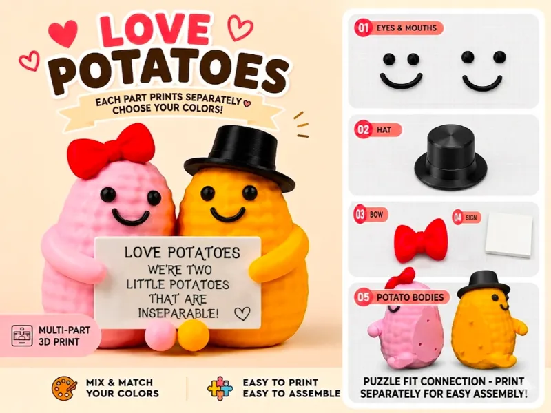 Potatoes in love | Choose your colors