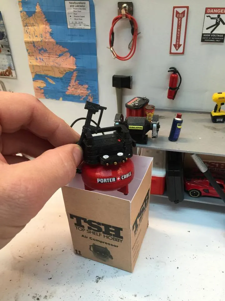 Miniature Porter Cable Air Compressor & Nail Gun