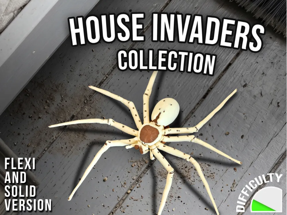 Letrero o emblema decorativo: House Invaders - Huntsman Spider. Referencia del modelo original.