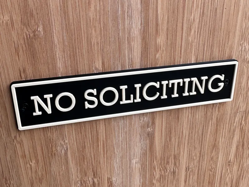No Soliciting Sign - two sizes