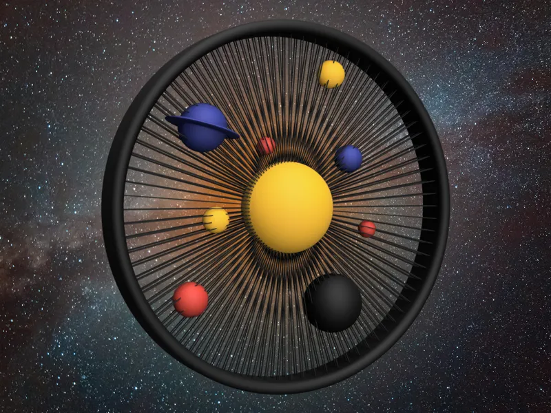 Celestial Orbits: Suspended Circular Solar System
