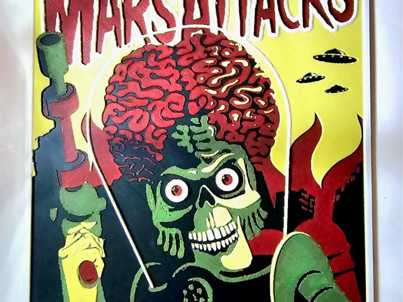 HueForge Mars Attacks Fan Art